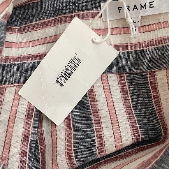 Frame Linen Striped Oversized Shirt - Picture 7 of 10